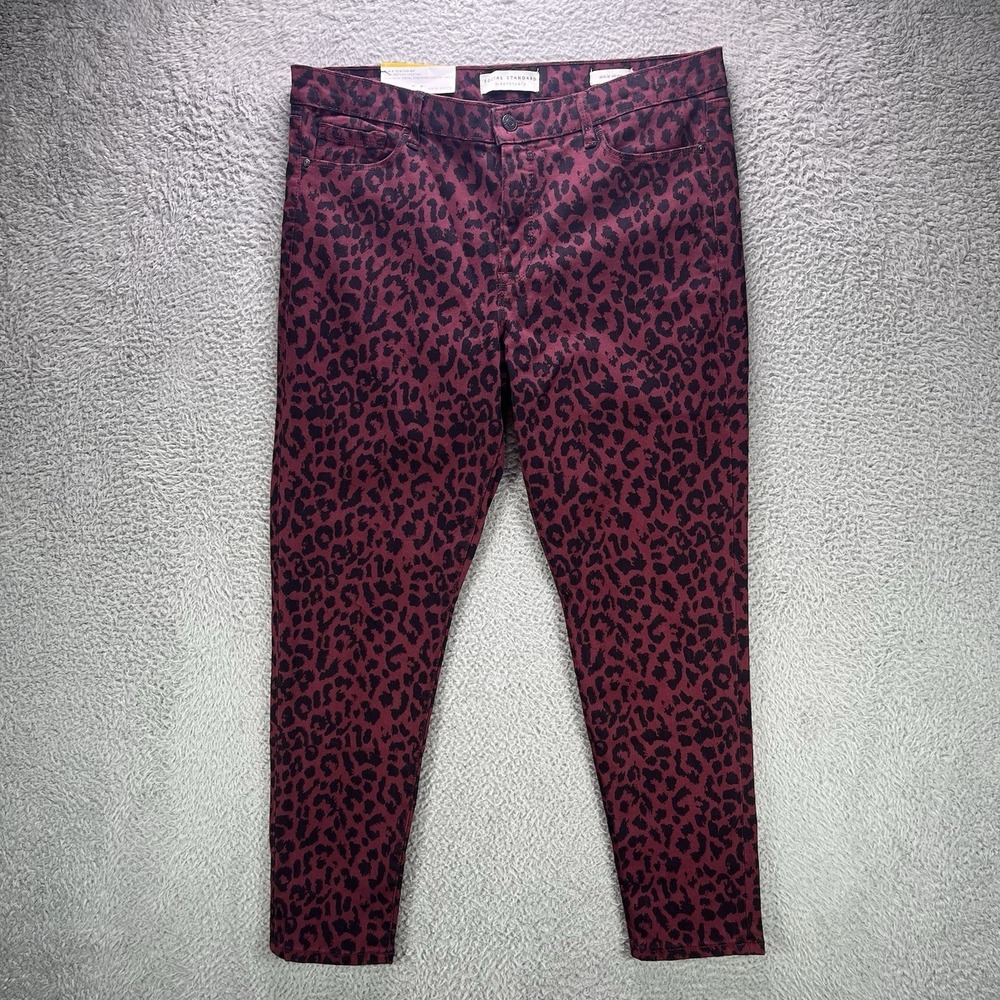 Social Standard By Sanctuary Ankle Skinny Jeans Womens 12 Sketchy Cheetah NWT
